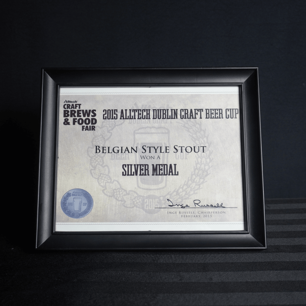 Belgian Style Stout | Alltech Dublin Craft Beer Cup 2015 | Silver