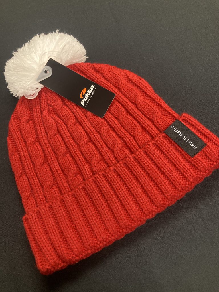 Red Cable Knit Toque